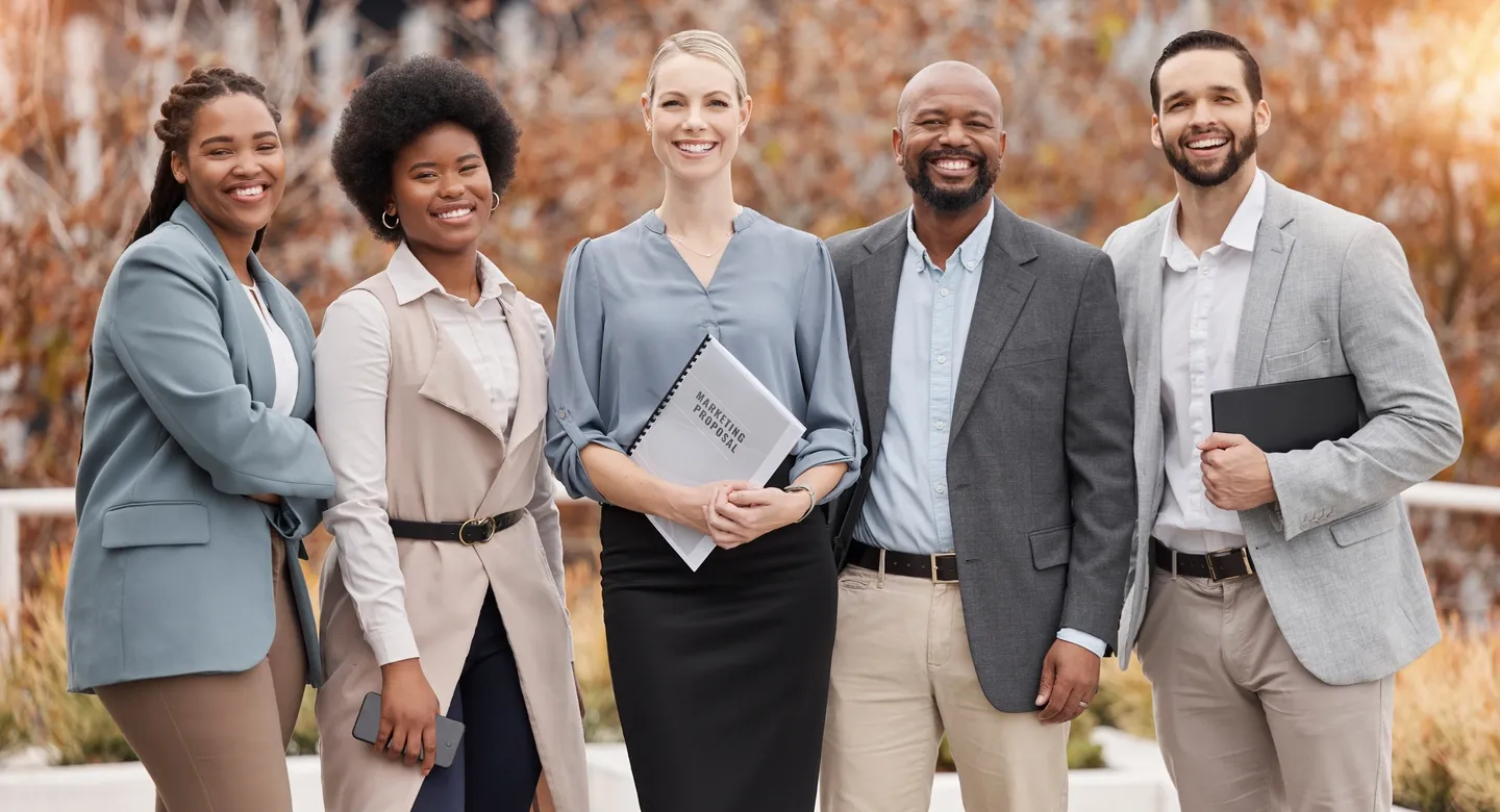 A group of people standing next to each other.