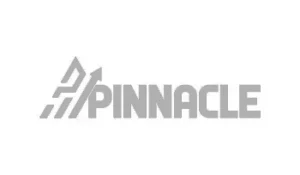 A gray logo of pinnacle