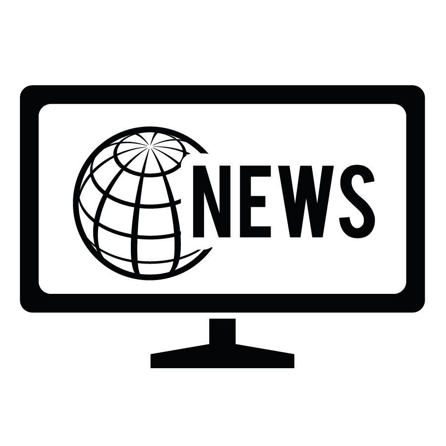 News icon on a television screen.